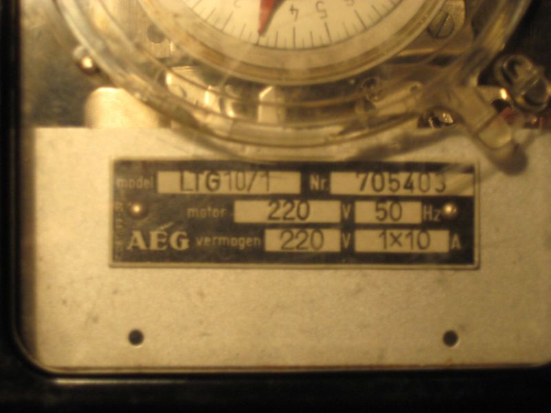 An old and common AEG ltg timeswitch