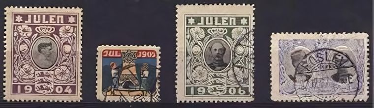Julemærker stamps from Denmark