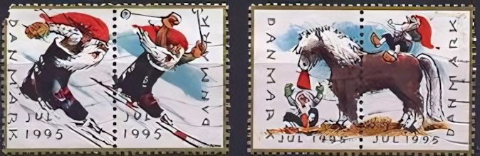 Julemærker stamps from Denmark