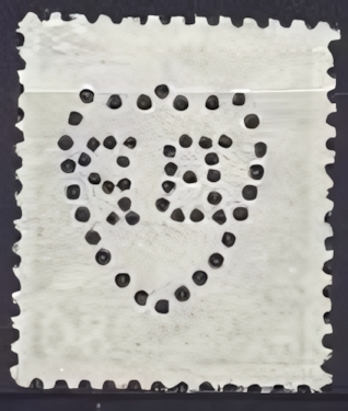 Backside stamp of a perfin from denmark