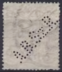 Backside stamp of a perfin from Hungary