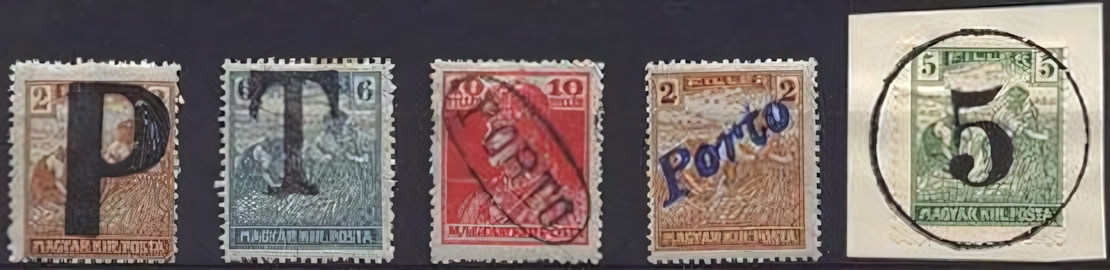 Hungary PORTO overprint - example 4