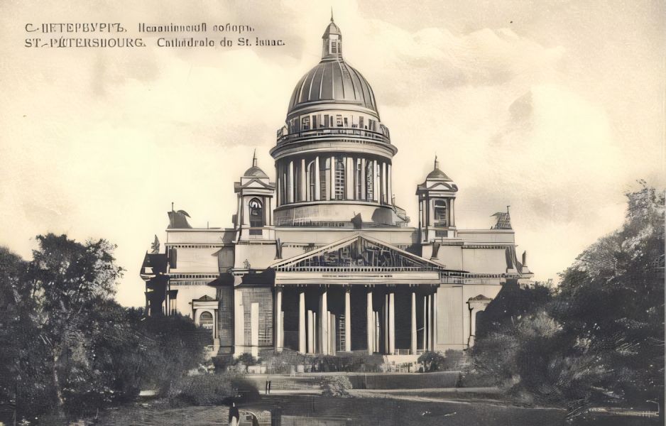 An old and vintage Russian postcard