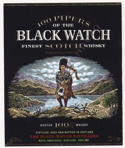 scan of  whisky label 100pipers-black-watch-04.jpg