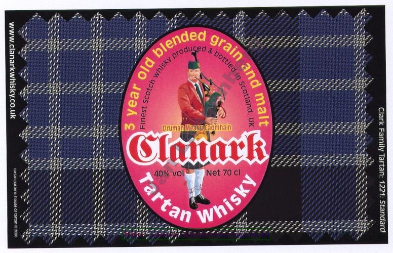 scan of  whisky label clanark3yr-35.jpg