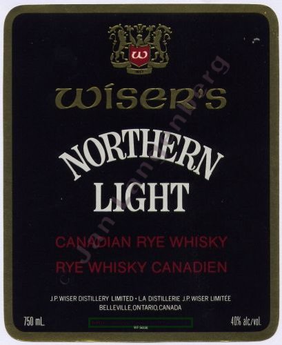 scan of  whisky label wiser'snorthern-light-168.jpg